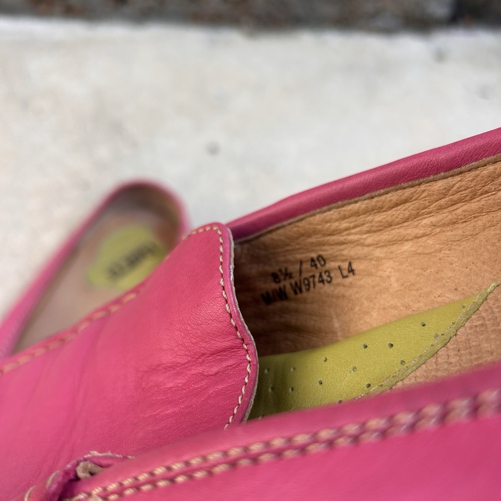 BORN (BØRN) Pink Leather Slip-On Loafers/Moccasins - Size 8.5 40 - Picture 3 of 13